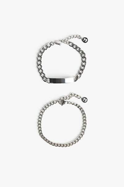 Bershka 2'li çelik bileklik seti
