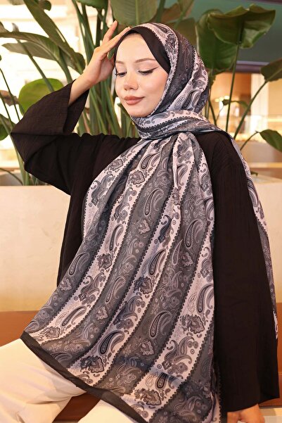 benguen Ethnic Patterned Shawl Black İpk115
