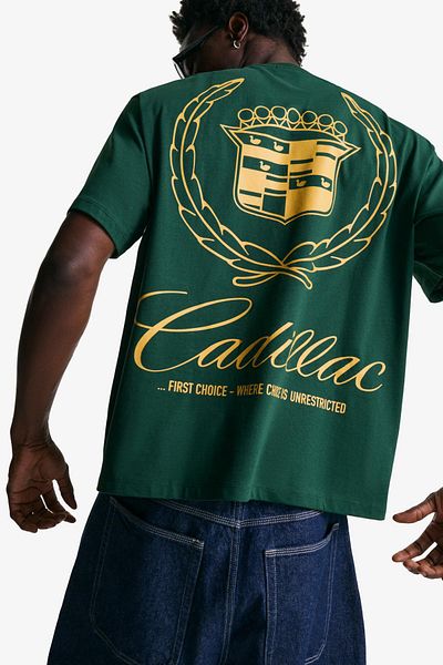 Bershka Short sleeve Cadillac print T-shirt