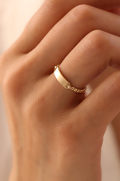 YAVUZ KUYUMCULUK 14 Ayar Altın Plaka Yüzük