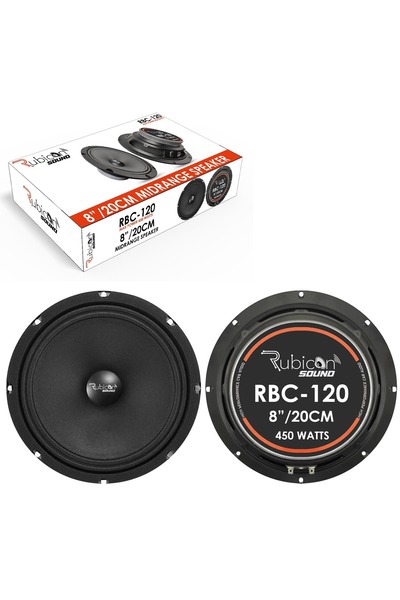 RUBICON SOUND RBC-120 20 CM MİDRANGE ARABA HOPARLÖRÜ ( ÇİFTİ 150 RMS 450 WATT )