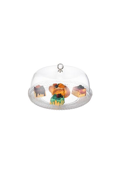 Abareek Al Safa Round acrylic cake plate