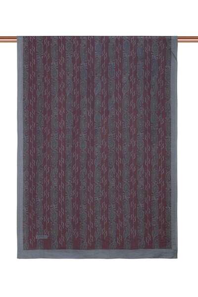 ipekevi Monogram Patterned Tenzel Shawl