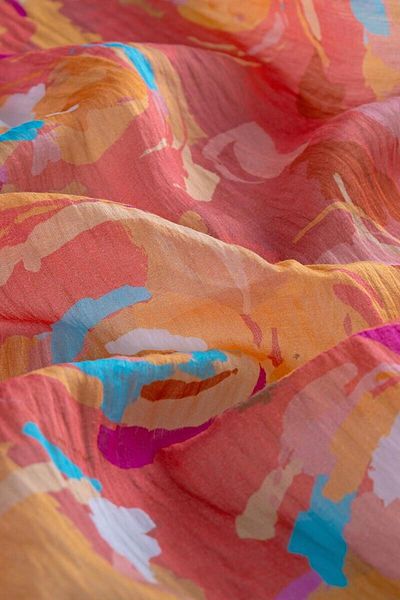 ipekevi Emotional Flowers Tenzel Patterned Scarf