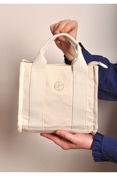 WITH-W Women's Canvas Cross Strap Tote Hand and Shoulder Bag Şi̇la