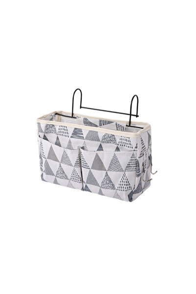 Choice Grey Triangle Baby Bedroom Bed Storage Organizer Bedside Storage Rack Dormitory Storage Basket Bedsi