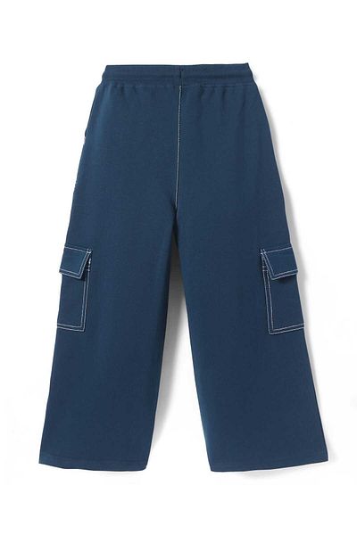 Pine kids Pine Kids Knit Full Length Lounge Pants with Cargo Pockets - Navy Blue
