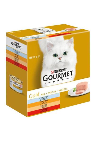 Gourmet Gold Hrana umeda pentru pisici Gourmet Gold Mousse, 8x85g