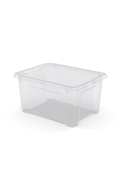 NN Cutie depozitare cu capac, marimea M, 24 L, Transparent