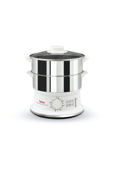 TEFAL Aparat de gatit cu aburi VC145130, Timer, 6 litri, 900 W, Alb / Inox