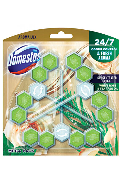 Domestos Odorizant wc Power 5 White Rose &Tea Tree Oil, 3x55 g