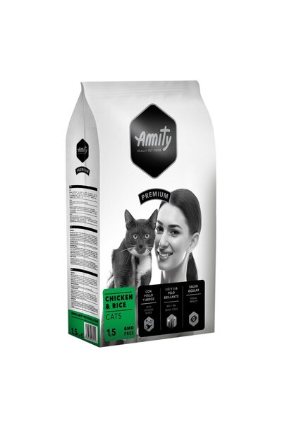 Amity Dry cat food Premium Adult Chicken & Rice, 1.5 kg