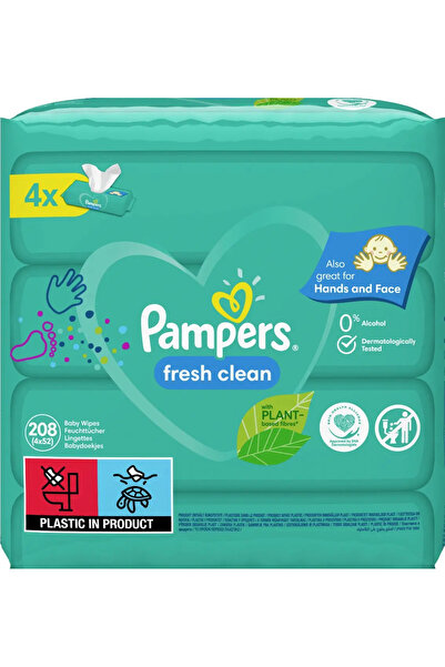Pampers Servetele umede Fresh Clean, 4 x 52 buc