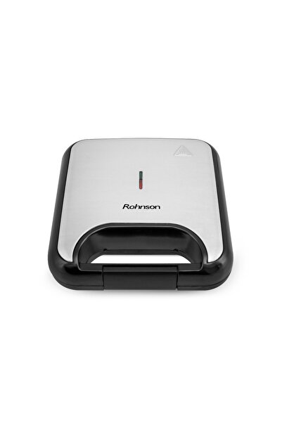 ROHNSON Sandwich maker R2640, 750 W, placi grill, Negru/Inox