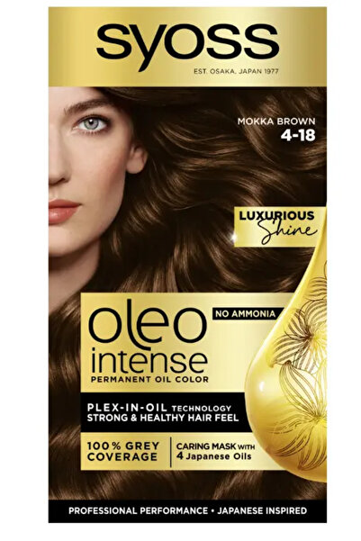 SYOSS OLEO Vopsea de par Syoss oleo intense 4-18 saten mokka