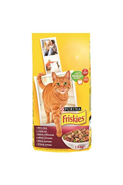 Friskies Hrana uscata pentru pisici adulte Friskies, carne si legume, 1.5Kg
