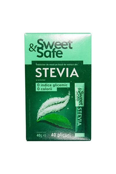 Sweet&Safe Indulcitor de masa pe baza de extract din stevia si eritritol 40 plicuri