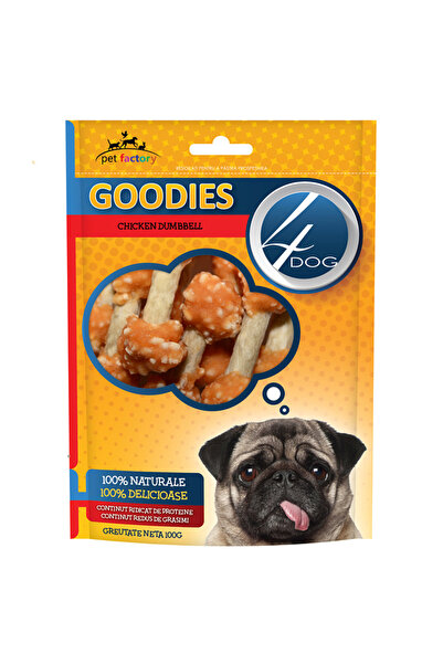 Goodies Recompense pentru caini Chicken Dumbbells 100 gr, 4Dog
