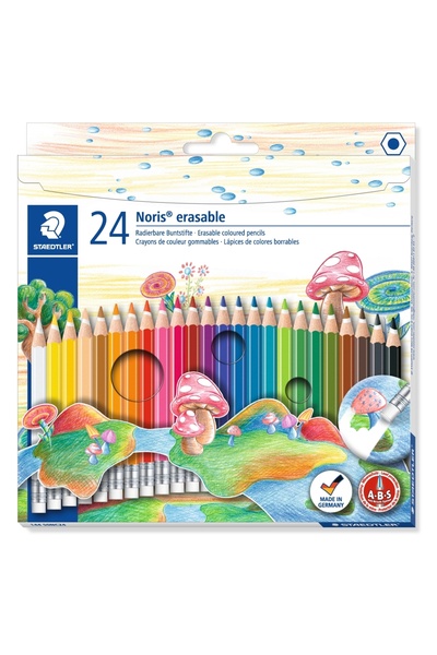 Staedtler Set creioane colorate Staedtler, forma hexagonala, 24 buc