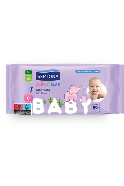 Septona Servetele umede pentru bebelusi cu Aloe Vera, 60buc
