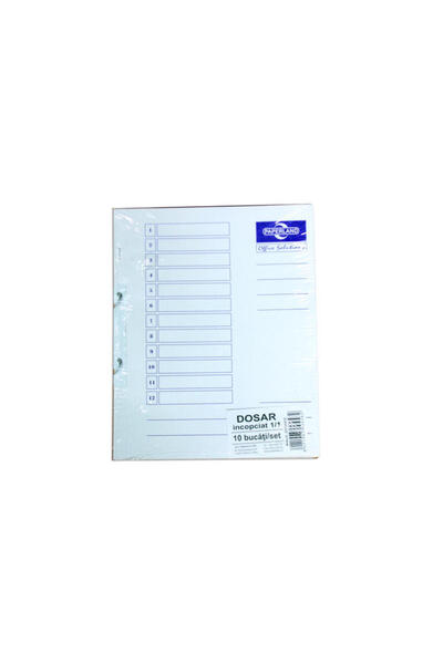 PAPERLAND Set of 10 1/1 Paperland stapled folders, White