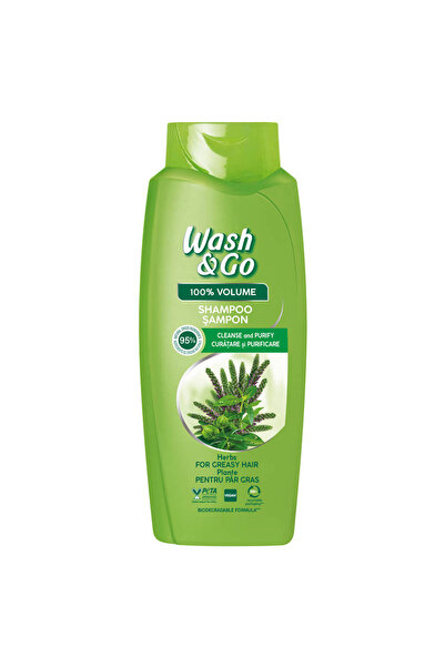 WASH&GO Sampon pentru par gras Wash & Go, cu extract de plante, 675 ml