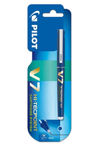Pilot Roller reincarcabil V7 Hi-Tecpoint, 0.7 mm, Albastru