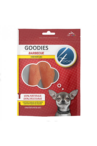 4dog Recompense pentru caini Goodies Barbecue Chicken Leg 100g