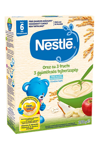 Nestle Cereale Orez cu 3 fructe, de la 6 luni 250g