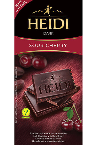 Heidi Ciocolata amaruie Dark cu visine 80g