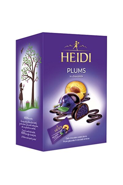 Heidi Prune glazurate in ciocolata amaruie Plums, 8buc, 185g