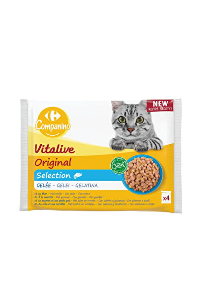 Carrefour Hrana umeda pisici selectie de peste, Companino, 4x100g