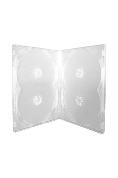 OEM Transparent case for 4 DVDs, 14 mm