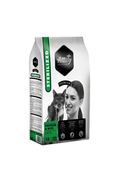 Amity Dry cat food Premium Adult Sterilized Chicken & Rice, 1.5 kg