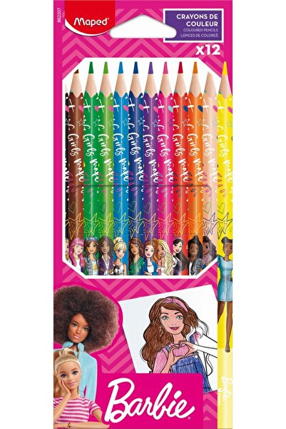 Maped Set 12 creioane colorate B a r b i e, Multicolor