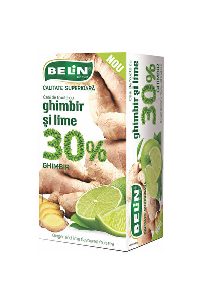 BELİN Ceai de Fructe cu Ghimbir si Lime 30%, 20 plicuri, 40g