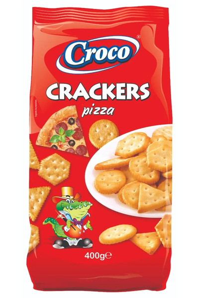 Croco Crackers cu pizza Croco, 400g