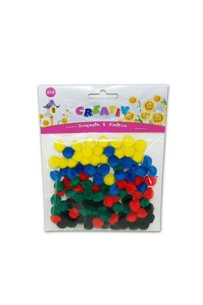 Savcom Set creativ pom-pom, material textil, 70 bucati/set, diferite culori
