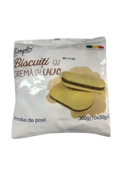 Simpl Biscuiti cu crema cu cacao 300 g (10 x 30 g)
