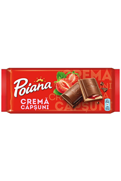 Poiana Ciocolata umpluta cu crema de capsuni 90 g