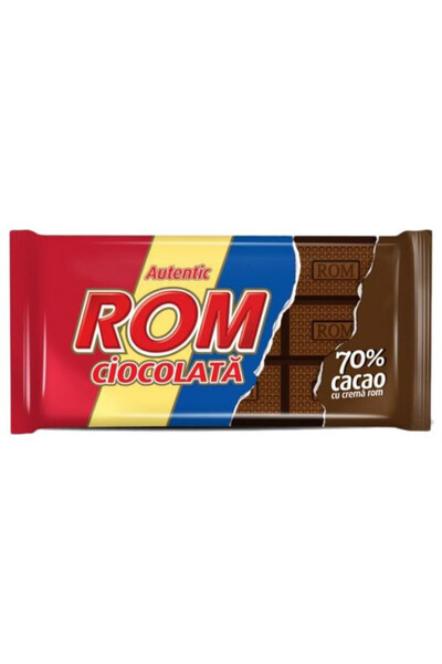 ROM Ciocolata amaruie 70% si crema de 88g