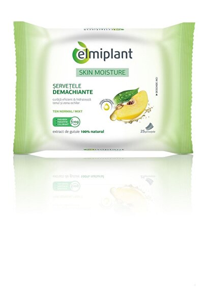 ELMIPLANT Servetele demachiante pentru ten mixt 25 buc