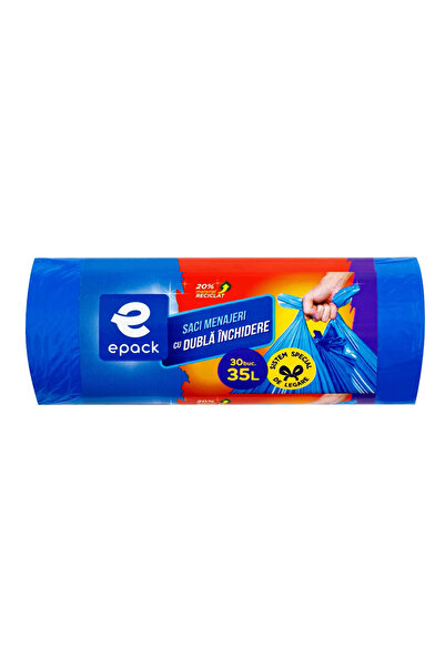 Epack Epack double-sealed garbage bags, 35 L, roll of 30 pieces