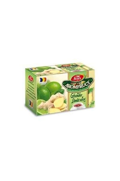 Fares Ceai Aromafruct, cu ghimbir si lamai verzi 20 plicuri