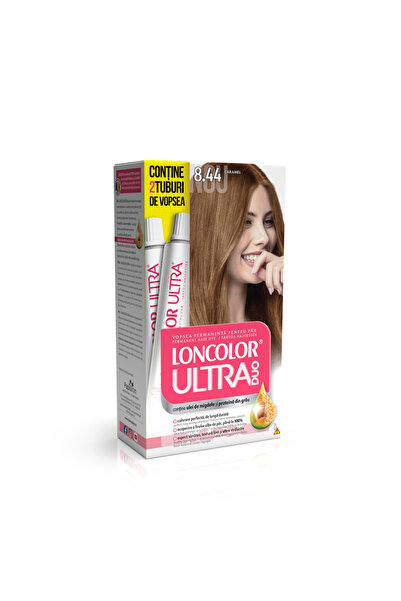 Loncolor Vopsea de Par Permanenta Ultra Max 8.44 Caramel, 200 ml