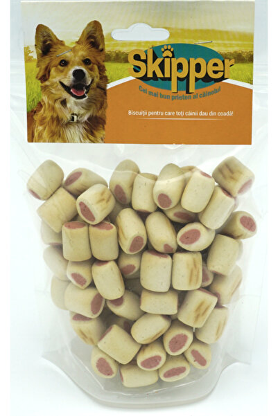 Skipper Biscuiti mini rulouri cu somon pentru caini 250g