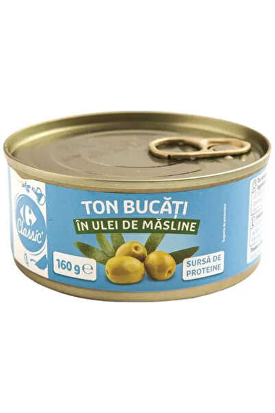 Crf Clasic Ton bucati in ulei de masline Carrefour Classic 160g