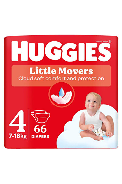 Huggies Scutece Little Movers, Nr. 4, 7-18 kg, 66 buc