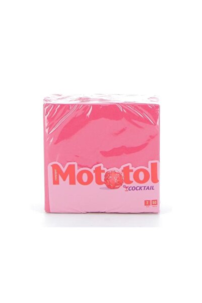 Mototol Pachet 50 servetele masa Cocktail, 2 straturi, 24x24 cm, Rosu