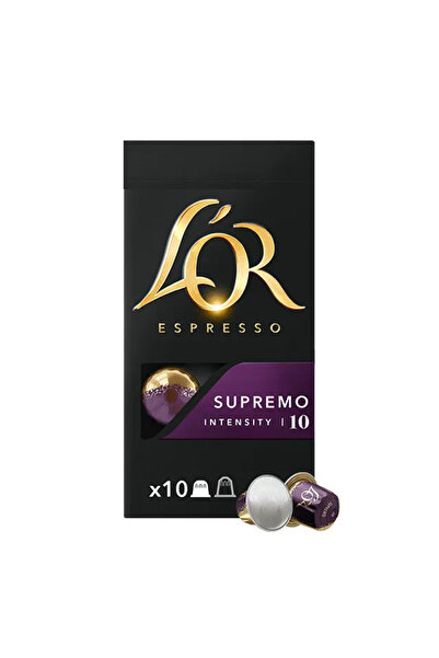 lor Cafea capsule L'OR Espresso Supremo, 10 bauturi x 40 ml, compatibile cu s...